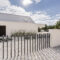 Fence of spacious white house