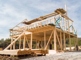 Framing Of A New Wooden House Under Construction 2021 08 29 16 24 49 Utc