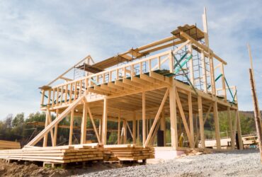 Framing Of A New Wooden House Under Construction 2021 08 29 16 24 49 Utc