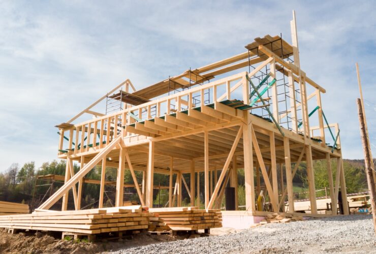 Framing Of A New Wooden House Under Construction 2021 08 29 16 24 49 Utc