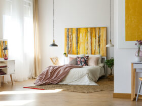 Spacious warm bedroom