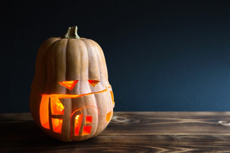 Spooky Jack Shaped Pumpkin For Halloween With Cut 2022 01 27 19 40 37 Utc