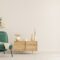 Wall Mock Up In Warm Tones With Green Armchair And 2023 10 24 04 33 08 Utc