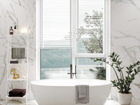 White And Light Marble Bathroom Interior With Bath 2022 04 29 00 40 11 Utc
