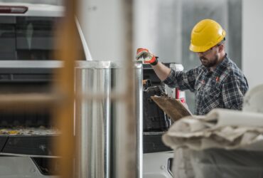Worker Preparing Hvac Air Circulation Elements For 2022 12 16 11 48 36 Utc