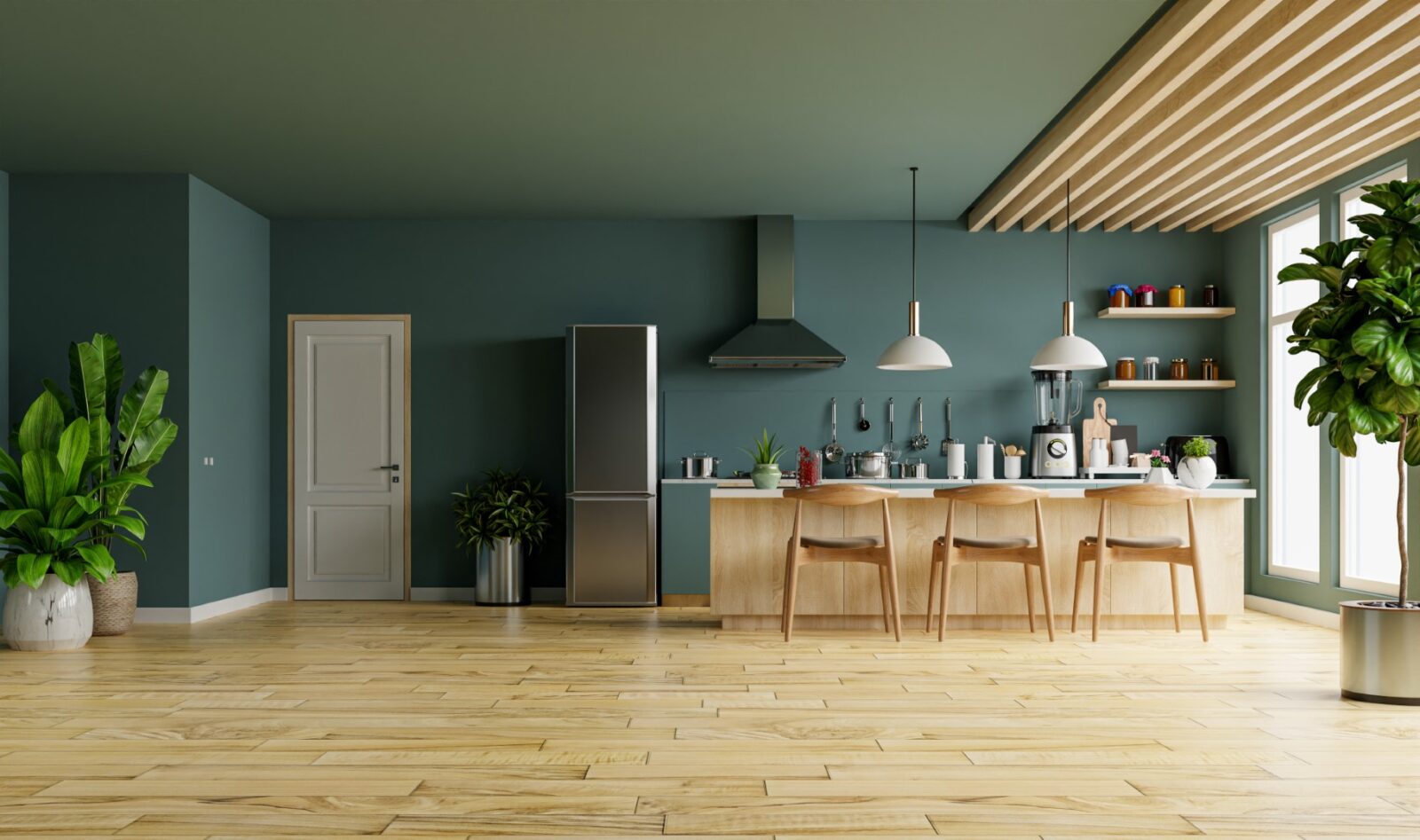Cozy Modern Kitchen Room Interior Design With Dark 2022 12 16 11 55 48 Utc