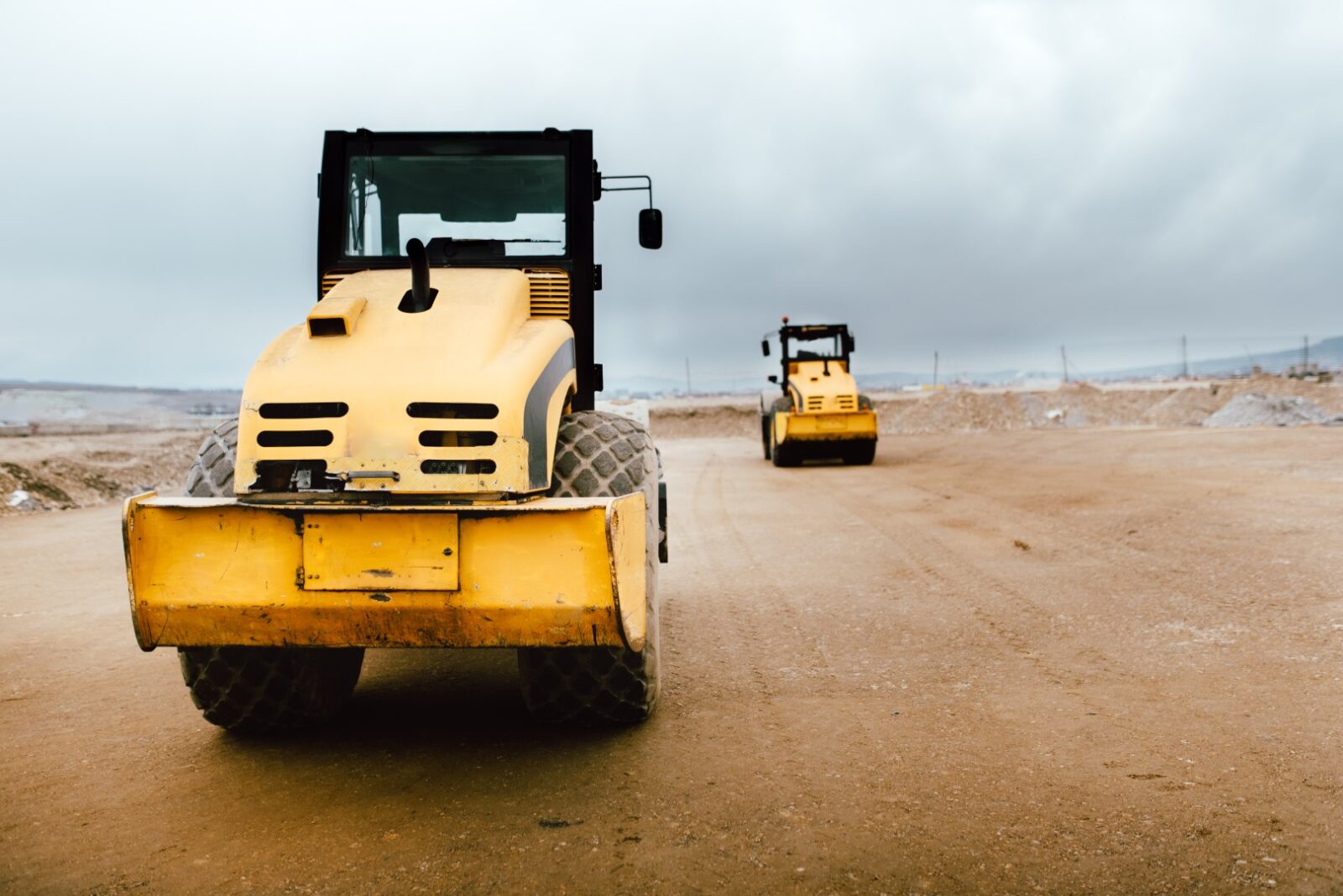 Industrial Roadworks At Highway With Heavy Duty M 2021 08 26 15 28 01 Utc