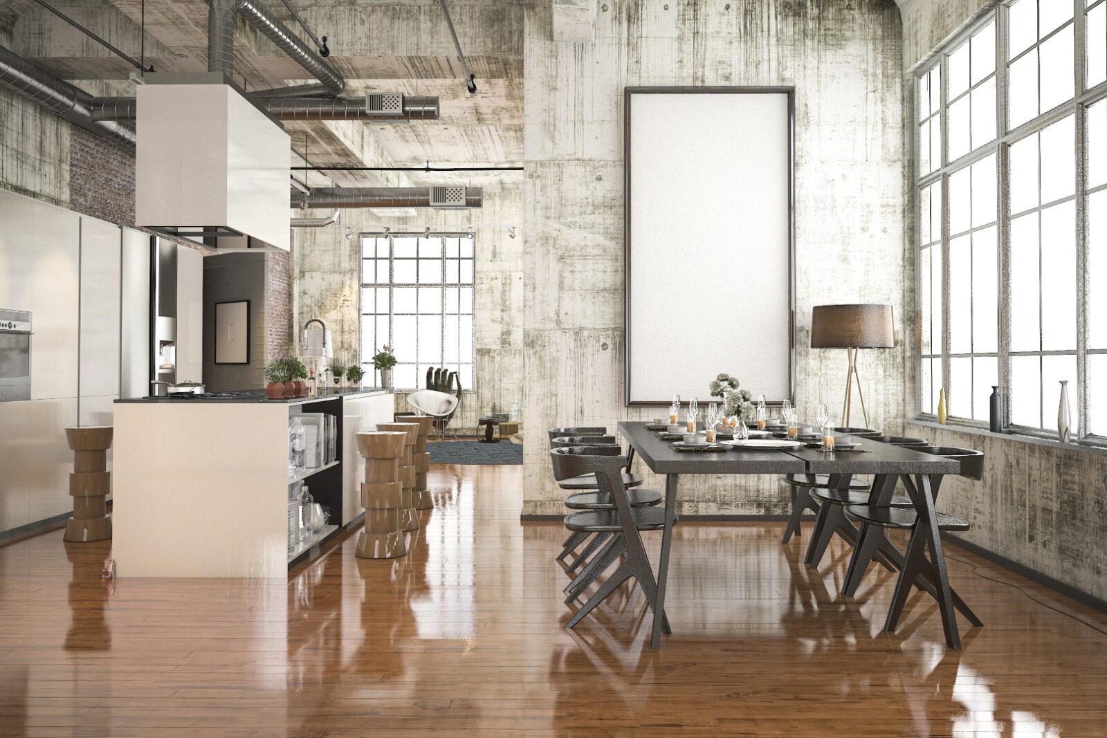 3d Rendering Industrial Style Kitchen With Black W 2023 11 27 05 19 02 Utc