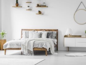 Comfortable Big Wooden Framed Bed With Linen Pill 2023 11 27 05 30 09 Utc