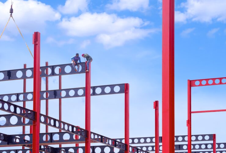 Construction Workers Installing Castellated Beam O 2023 11 27 05 22 18 Utc