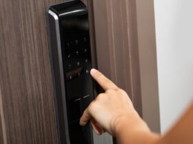 Hand And Digital Smart Code Lock Into The Modern A 2023 11 27 04 54 55 Utc