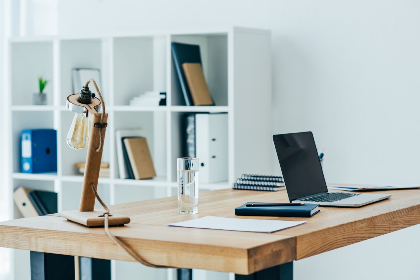Interior Of Modern Office With Stylish Table Lamp 2023 11 27 04 56 43 Utc