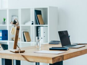 Interior Of Modern Office With Stylish Table Lamp 2023 11 27 04 56 43 Utc