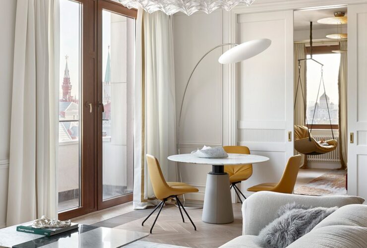 A Bright And Elegant Moscow Apartment With Golden Accents 16