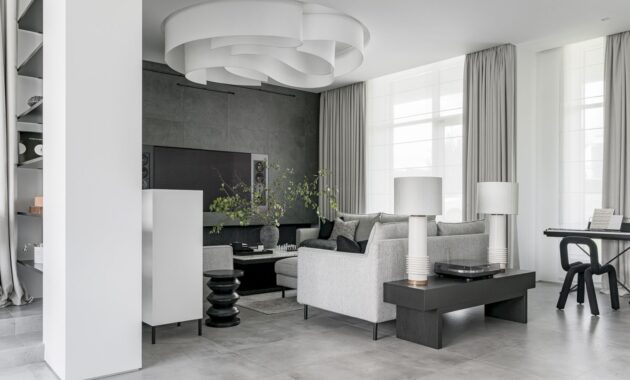 A Modern House With A Monochrome Interior 111