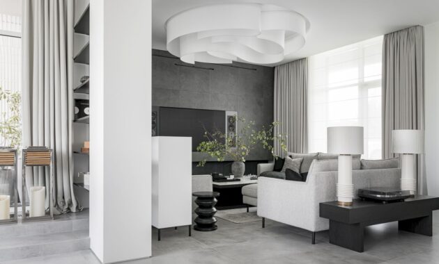 A Modern House With A Monochrome Interior 112