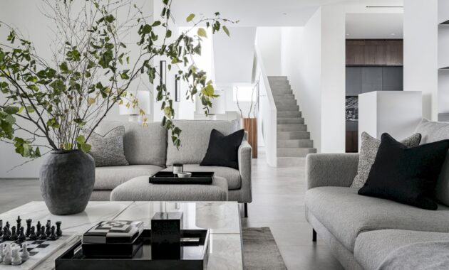 A Modern House With A Monochrome Interior 90