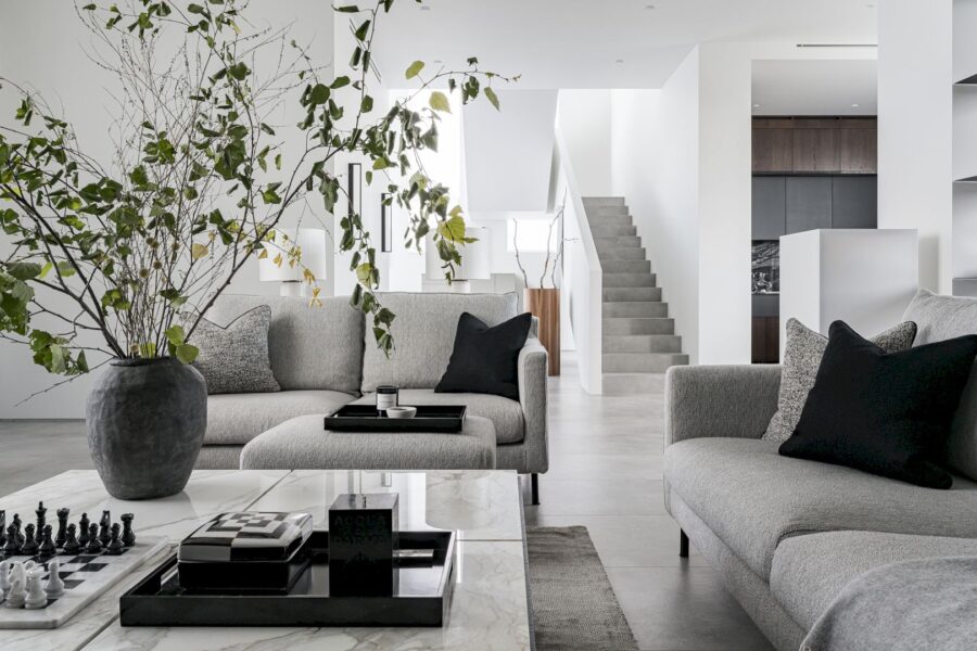 A Modern House With A Monochrome Interior 90