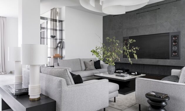 A Modern House With A Monochrome Interior 92
