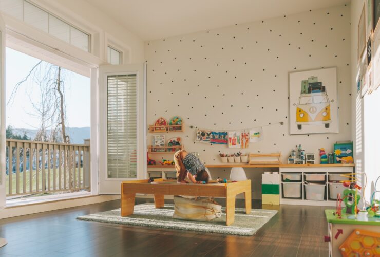 A Baby Playing On A Table In A Playroom With Sunli 2023 11 27 05 14 30 Utc
