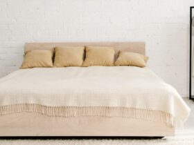 Big Bed With Cushions And Blanket In Teenage Bedro 2023 11 27 05 17 30 Utc