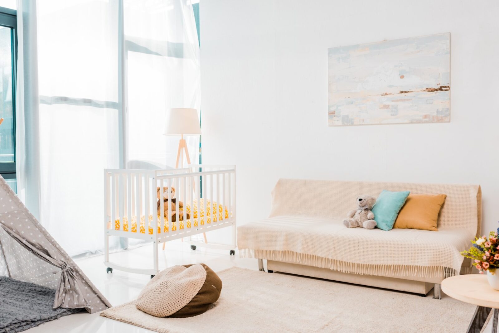 Modern Interior Design Of Nursing Room With Crib 2023 11 27 05 21 33 Utc