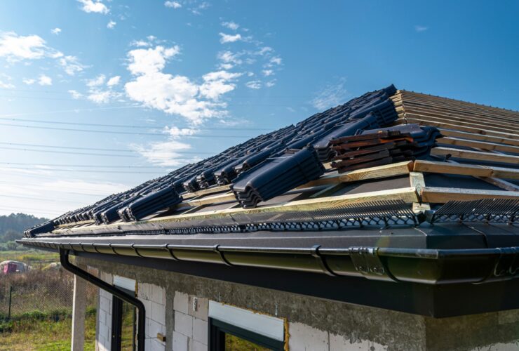 Roof Ceramic Tile Arranged In Packets On The Roof 2023 11 27 04 56 41 Utc