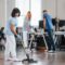 Woman Uses Vacuum Cleaner Group Of Workers Clean 2023 11 27 05 03 49 Utc