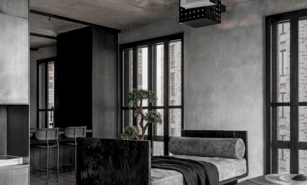 A 90 M2 Moscow Apartment In Black Tones 36