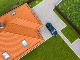 Aerial Top View Of House Metal Shingle Roof With A 2023 11 27 05 15 19 Utc