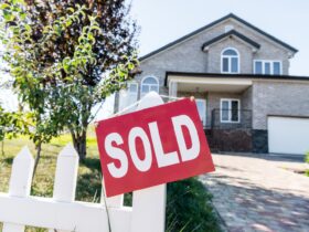 Beautiful New House With Sign Sold Hanging On Fenc 2023 11 27 05 10 01 Utc