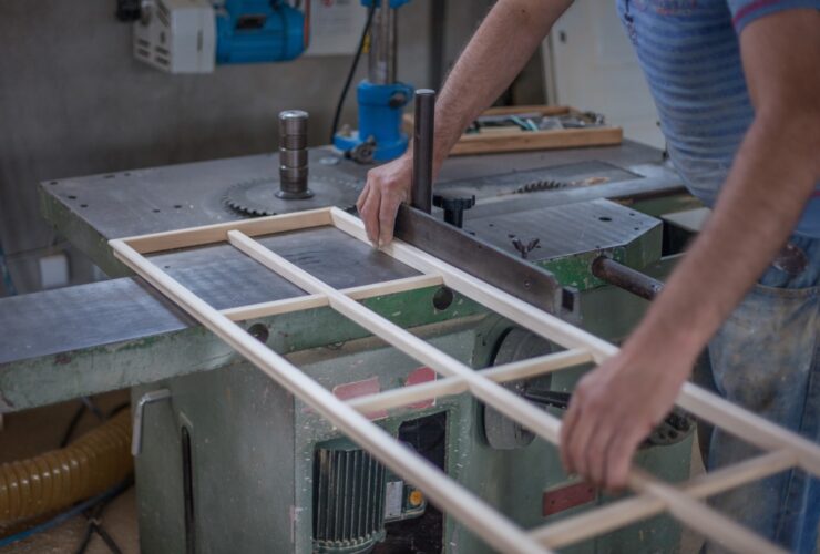 Caucasian Male Making A Thin Frame For Doors And W 2023 11 27 05 22 44 Utc