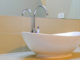 Large White Sink With Glass In The Bathroom 2023 11 27 05 02 33 Utc