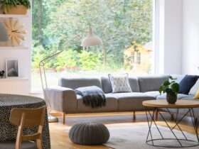 Pouf Next To Table In Modern Living Room Interior 2023 11 27 05 29 29 Utc