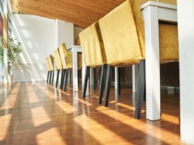Wooden Cafe Interior Yellow Trend Color Bright C 2023 11 27 05 01 51 Utc
