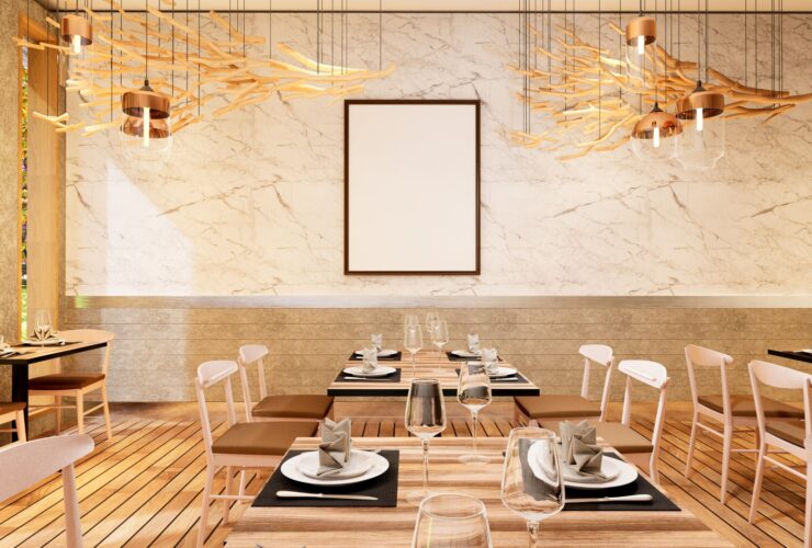 3d Illustration Mockup Photo Frame In Restaurant R 2023 11 27 05 33 42 Utc