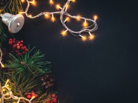 Dark Christmas Background With Garland And Decor D 2023 11 27 05 09 42 Utc