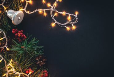 Dark Christmas Background With Garland And Decor D 2023 11 27 05 09 42 Utc