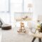 Modern Interior Design Of Nursing Room With Crib And Baby Wigwam
