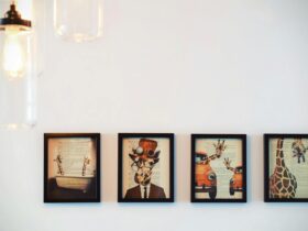 Four Paintings on Wall