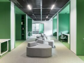 Kvadrat Architects The Magic Of Artificial Lighting In Colorful Office Interiors 42