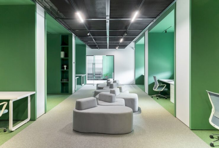 Kvadrat Architects The Magic Of Artificial Lighting In Colorful Office Interiors 42