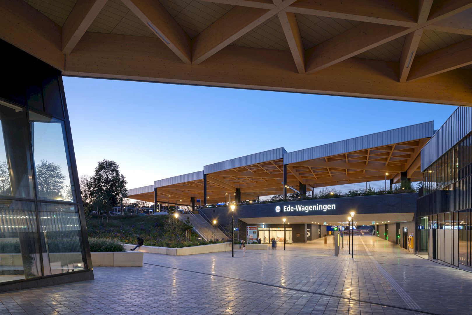 Photo inspiration: Sustainable Transportation Hubs Reference: Nature Meets Mobility Ede Wageningen Train Station Redefines