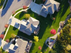 bird s eye view of rooftops