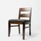 Elegant minimalist wooden chair with leather seat, perfect for modern interiors.
