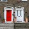 dublin, home, house, ireland, europe, architecture, building, bricks, door, white, red, white and red, red and white, old, georgian front door, front door, georgian door, stairs, brown door, door, door, door, door, door, front door, front door, front door