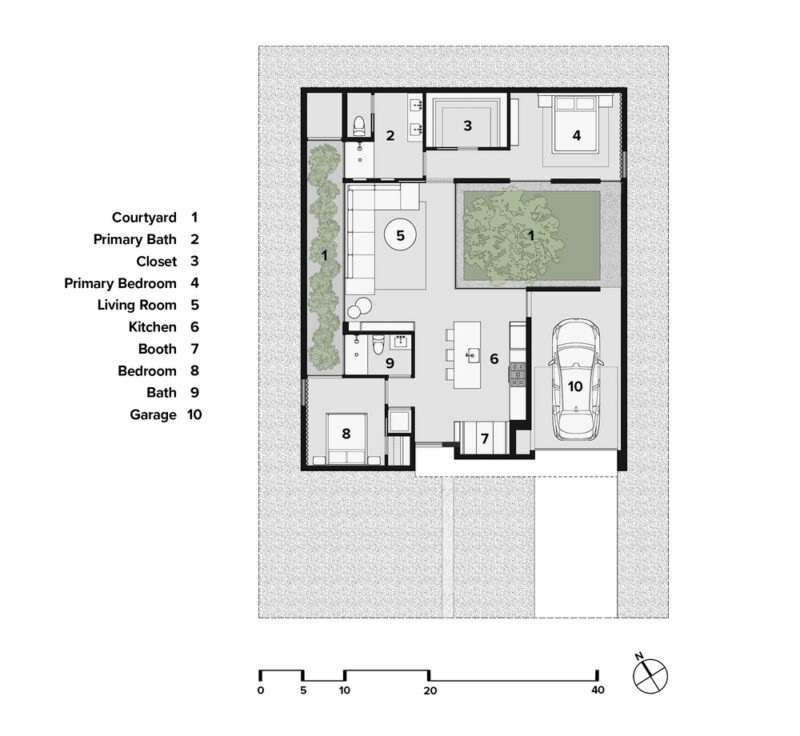 New American House Floor Plan Level 01