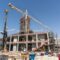 Construction of a large building is in progress