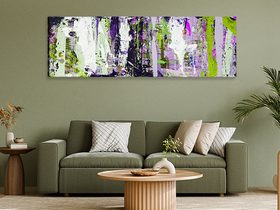 A Model Home Staging Art In The Living Room Area
