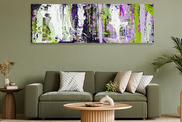 A Model Home Staging Art In The Living Room Area